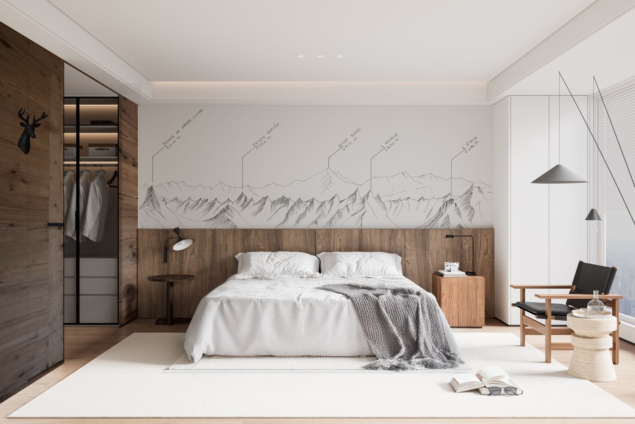 Papier peint montagne – La Clusaz et ses sommets - Muralconcept