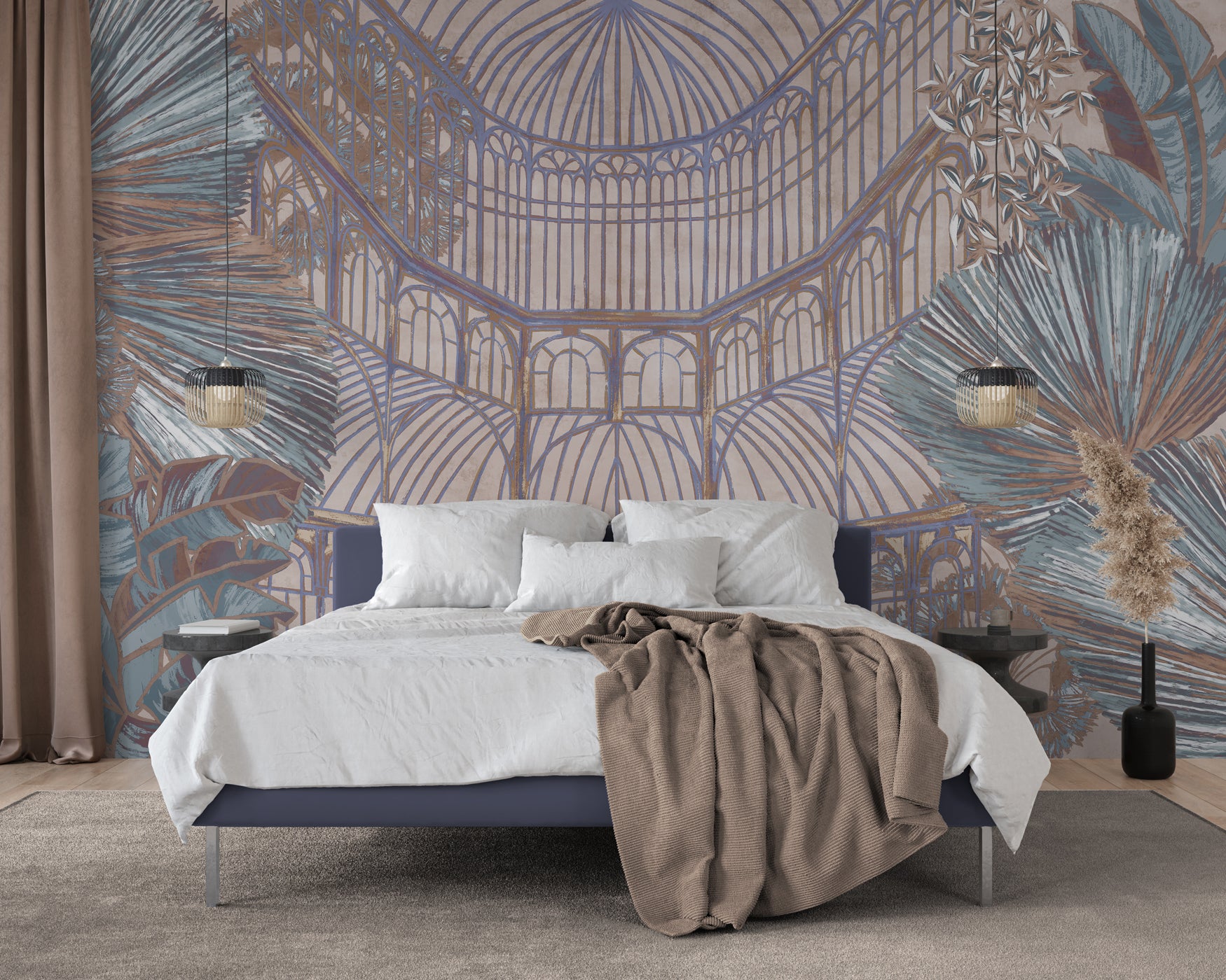 Papier peint verrière végétale, XXL, tendance