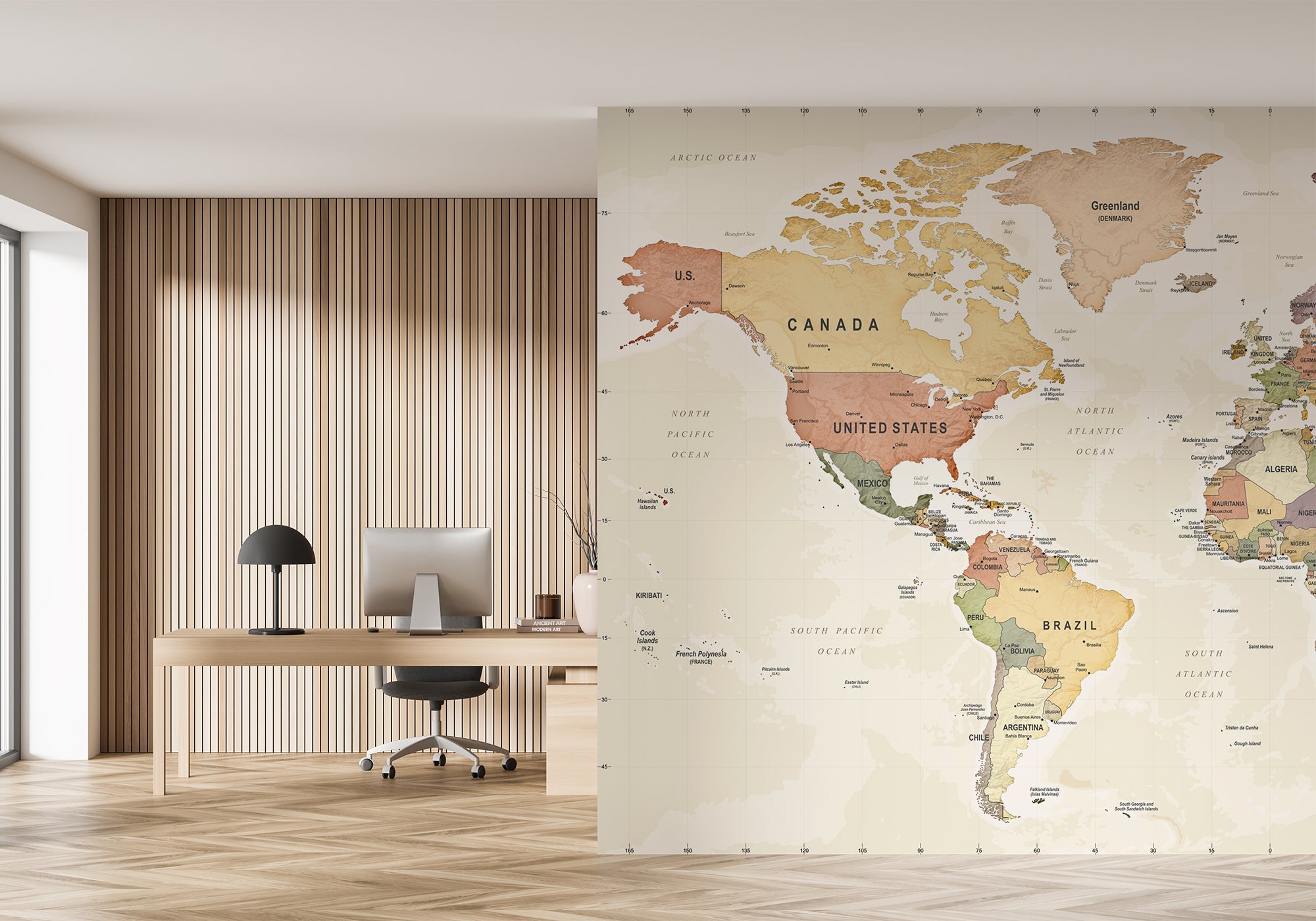 Papier peint carte du monde exploration - papier peint sur mesure francais - muralconcept