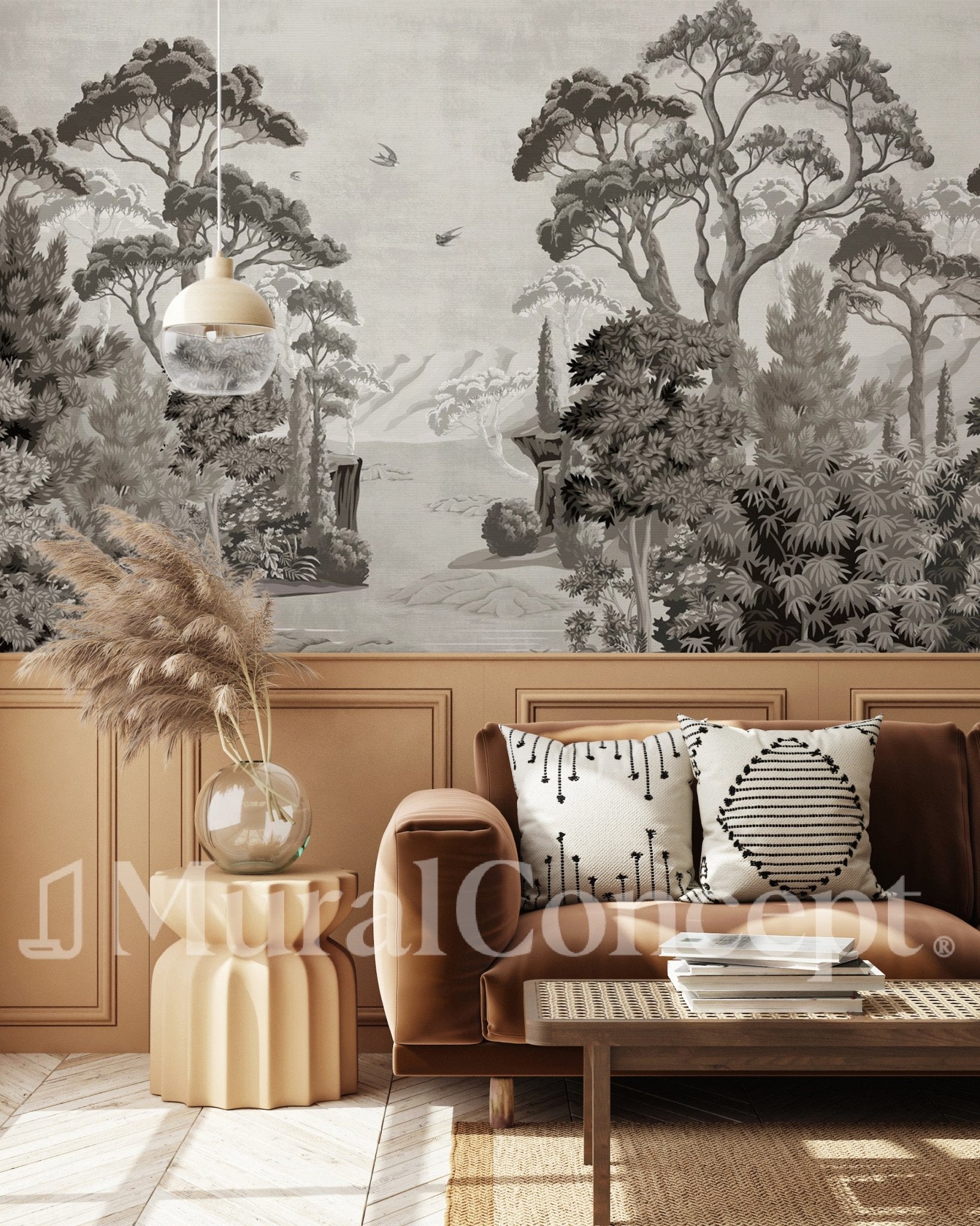 Papier peint panoramique paysage d'autrefois - panoramique français