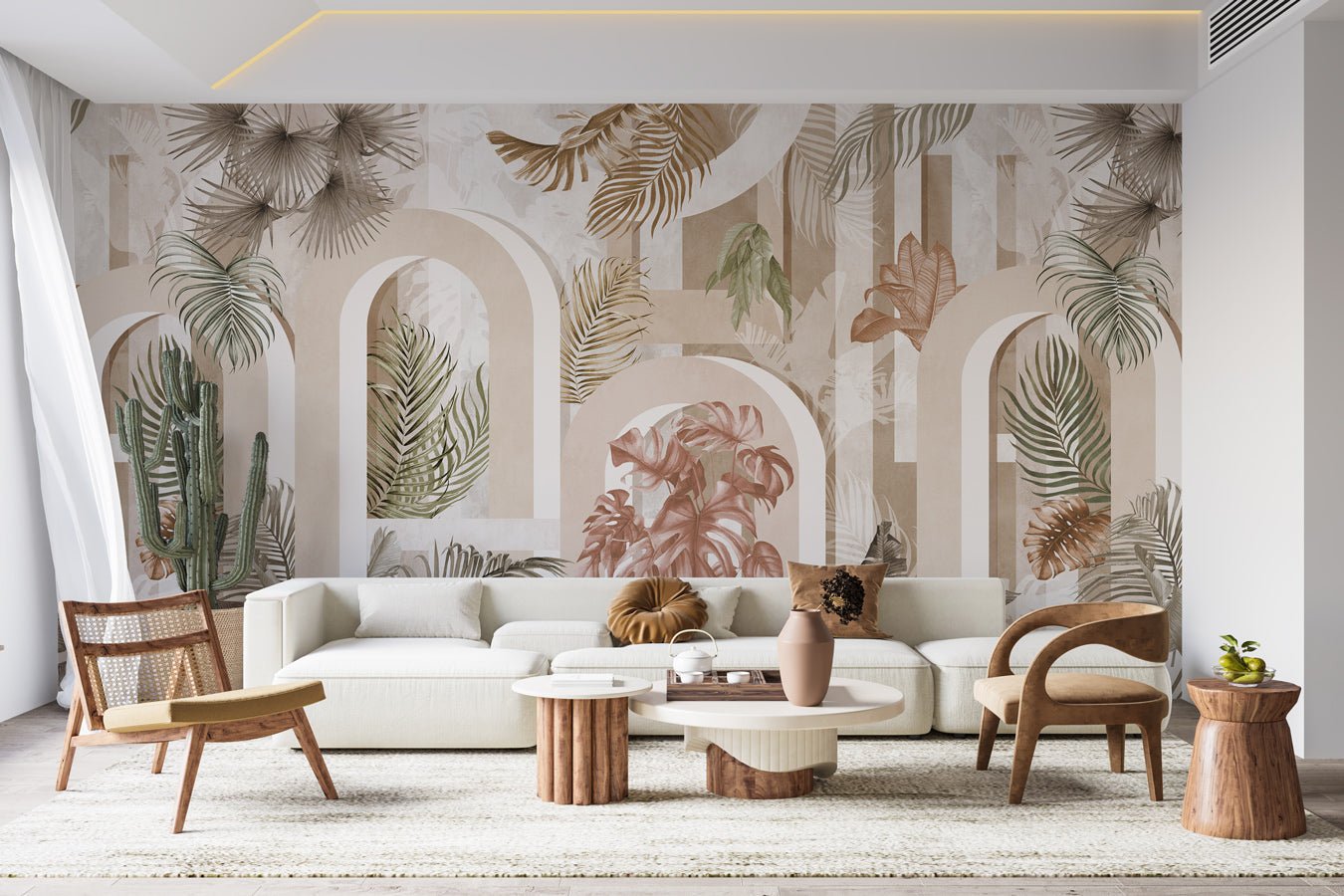 Papier peint tendance arche sépia - papier peint sur mesure francais - muralconcept