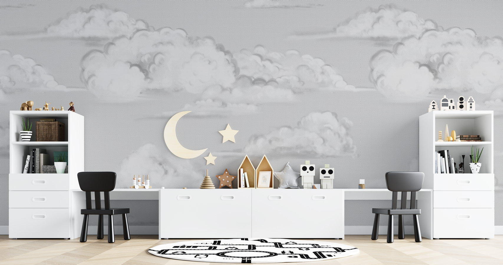 Papier peint panoramique nuage - papier peint sur mesure francais - muralconcept