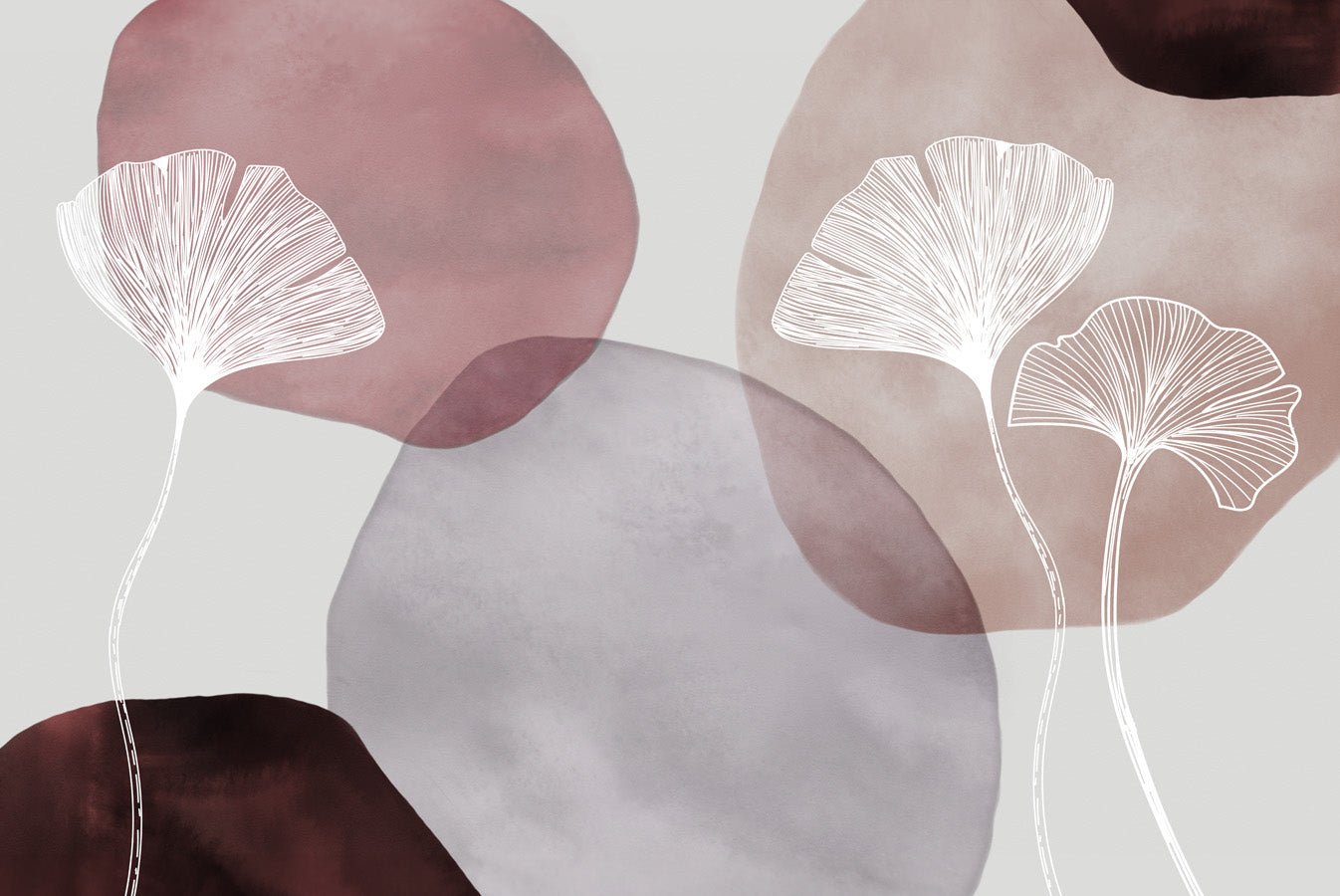 Papier peint panoramique abstrait pourpre, mural concept, tendance