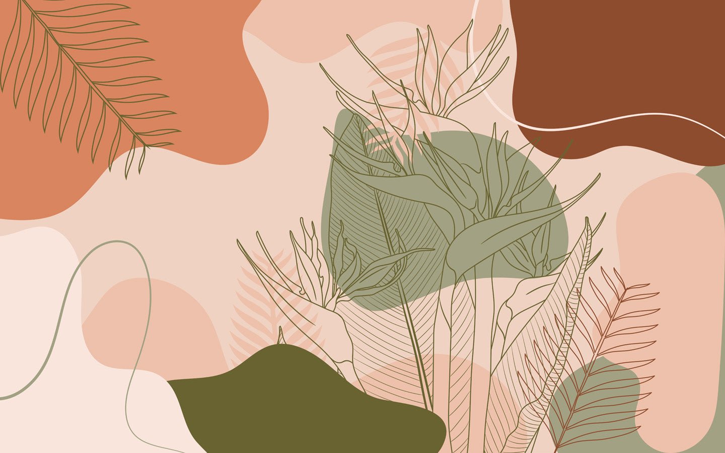 Papier peint panoramique art paint, mural concept, tendance