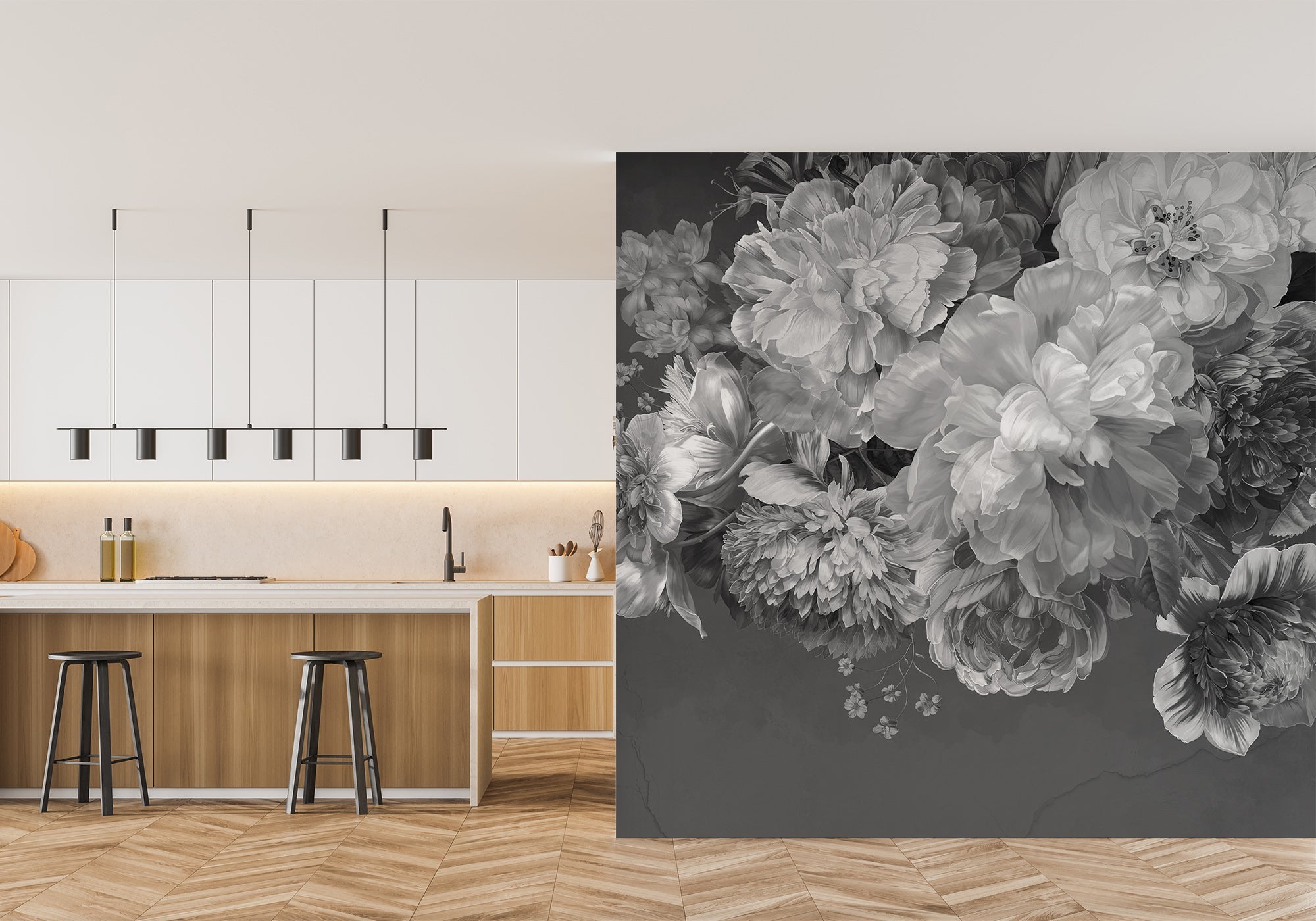 papier peint floral pivoine muralconcept francais