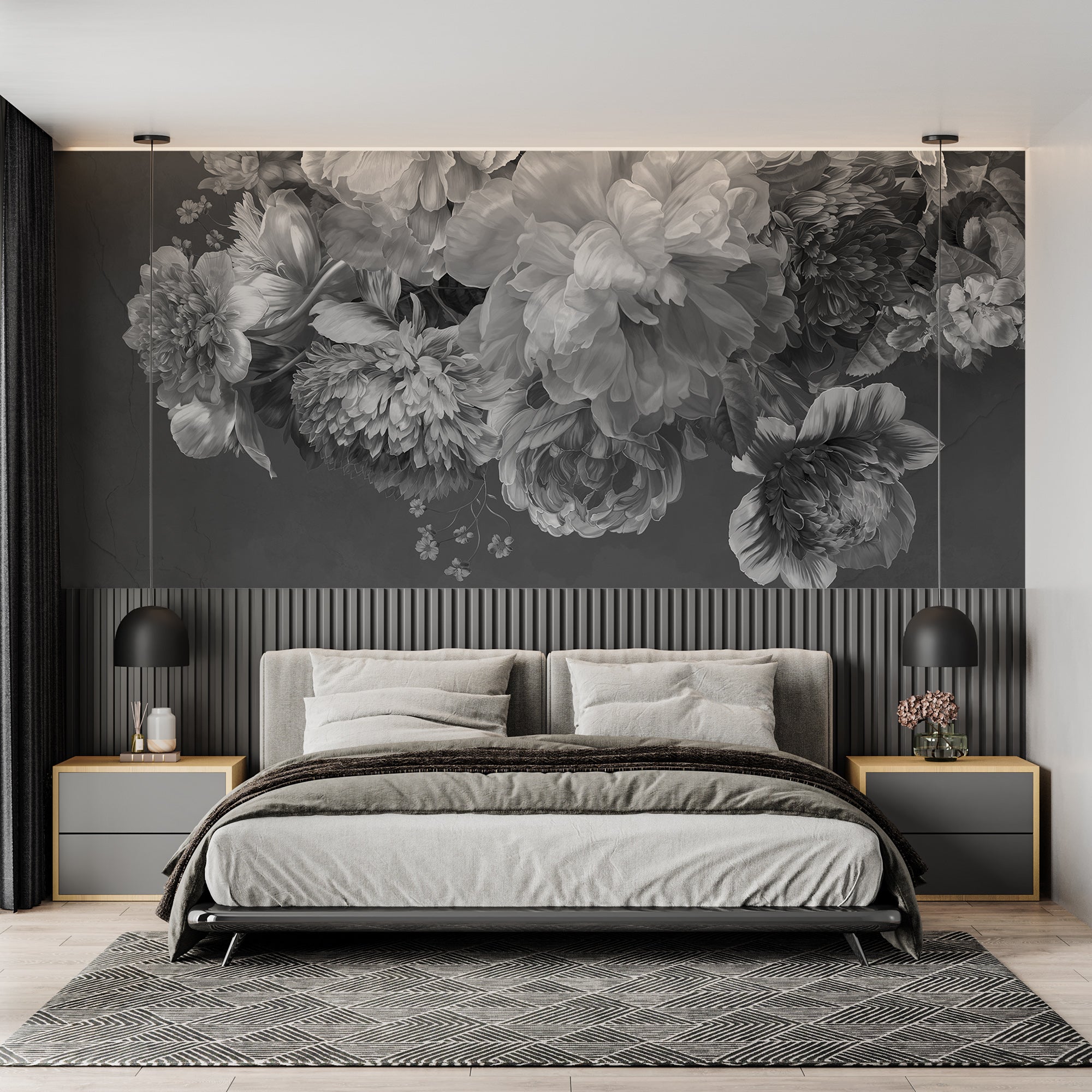 papier peint chambre muralconcept fleur sur mesure francais