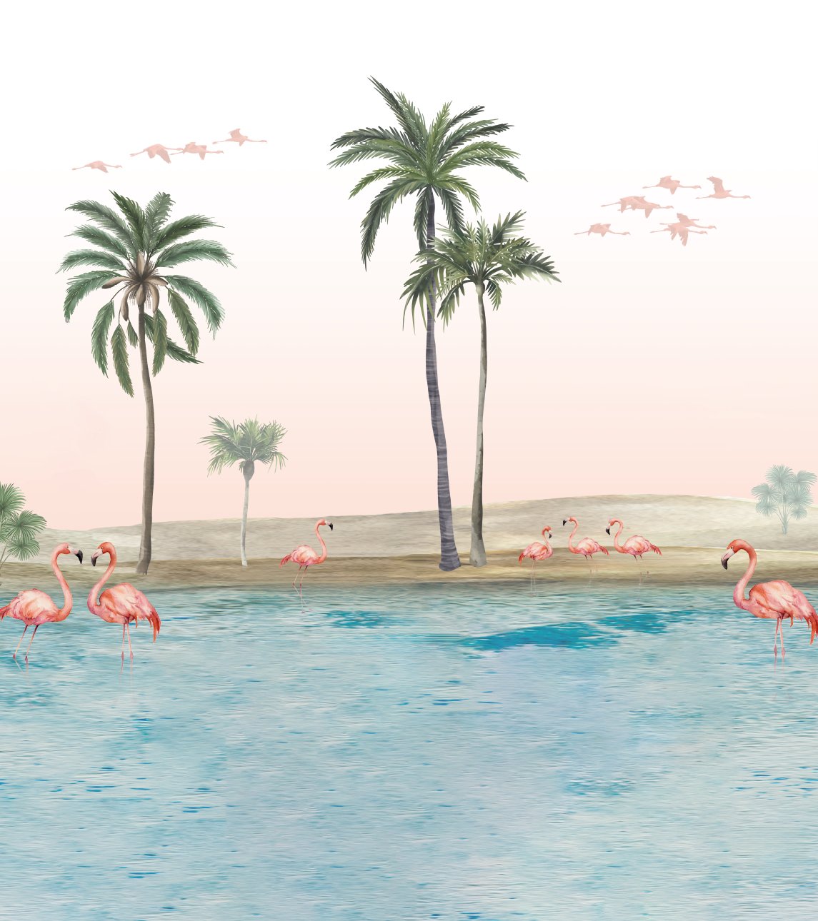 VP Wallpaper Oasis Flamingo L235CM X H265CM