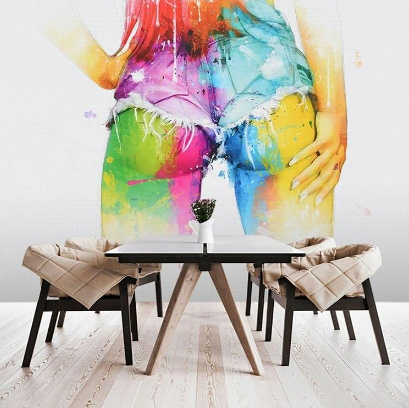 VP Papier peint Visage Graffiti Peinture Ado Q - papier peint sur mesure francais - muralconcept