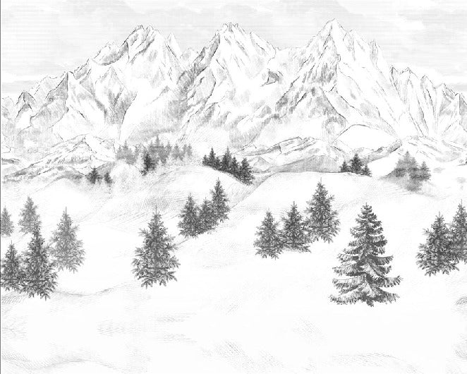 Tapete Berggipfel von Chamonix