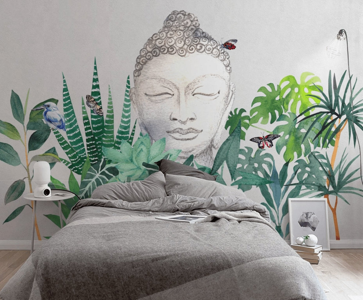 Bohemian Tapete Spa Buddha Natur