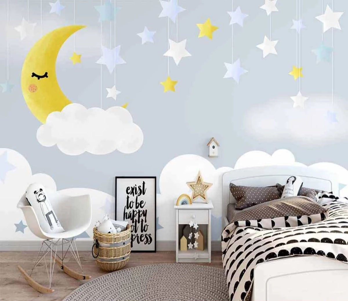 Star Night Baby Schlafzimmer Tapete