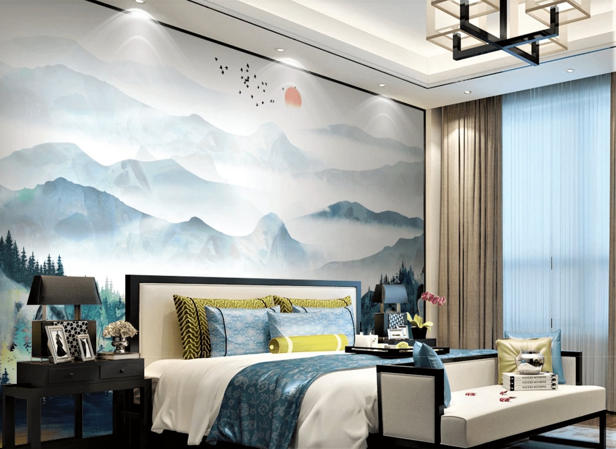 Papier peint Mountain & Scandinave - papier peint sur mesure francais - muralconcept