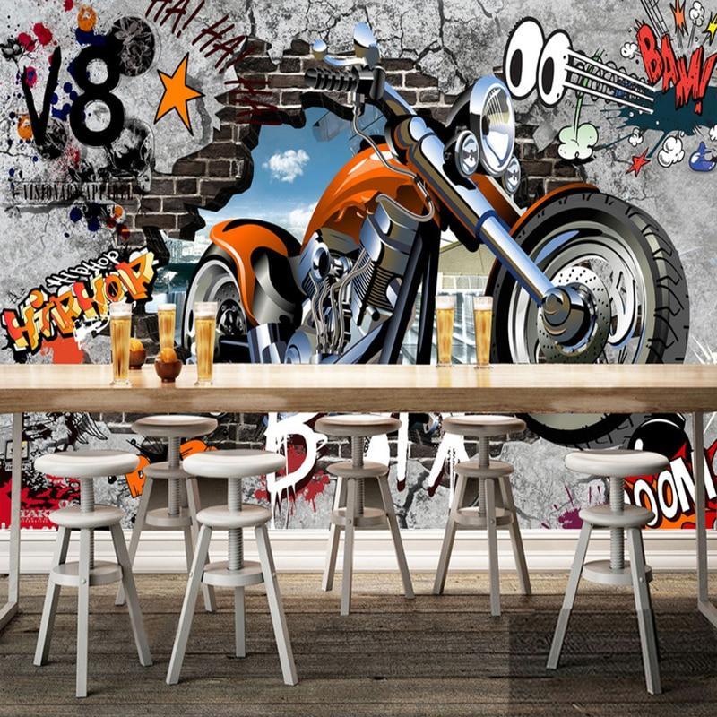 Papier peint Old Moto - papier peint sur mesure francais - muralconcept