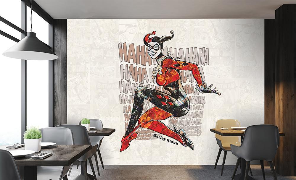 Comic-Panorama-Tapete harley quinn vintage
