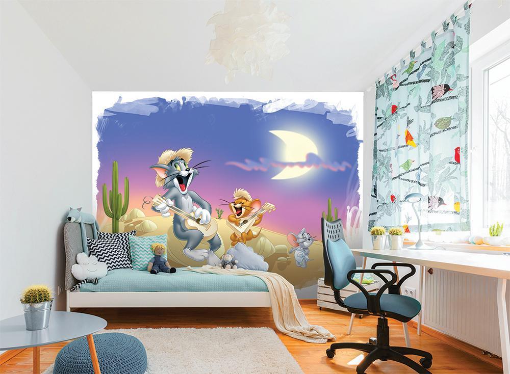 Cartoon Tom & Jerry Music Night Panoramic Tapete in Texas