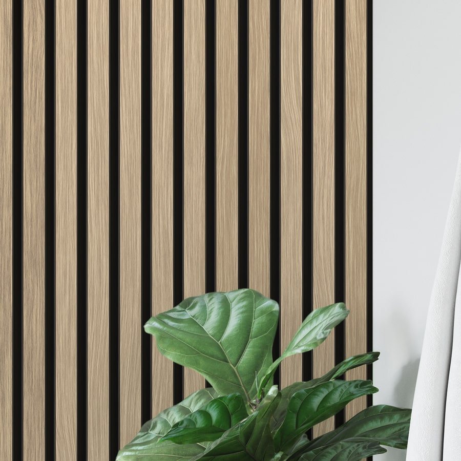 Papier peint tasseau de bois chêne lé unique - papier peint sur mesure francais - muralconcept