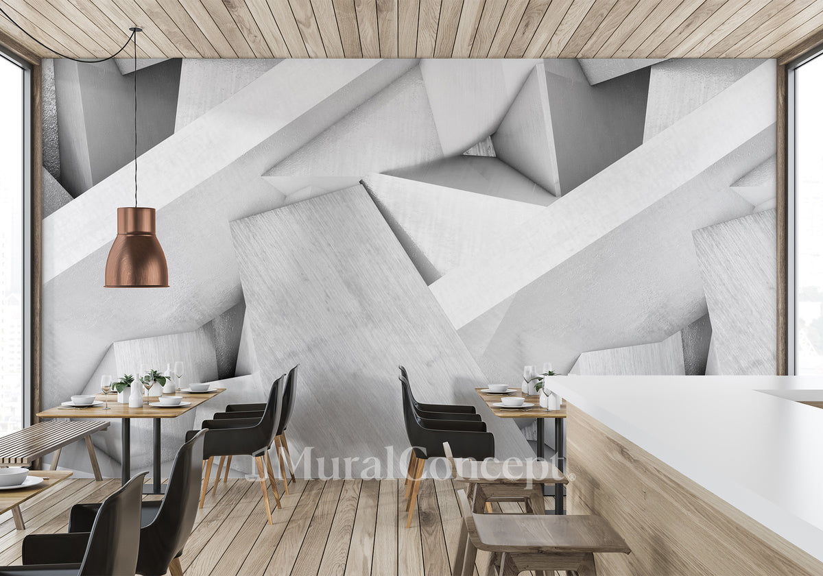 3D Bistrot Wallpaper Architektonische Beton Beton