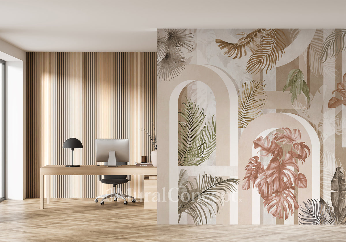 Trendiger Schreibtisch Wallpaper Arch Sepia