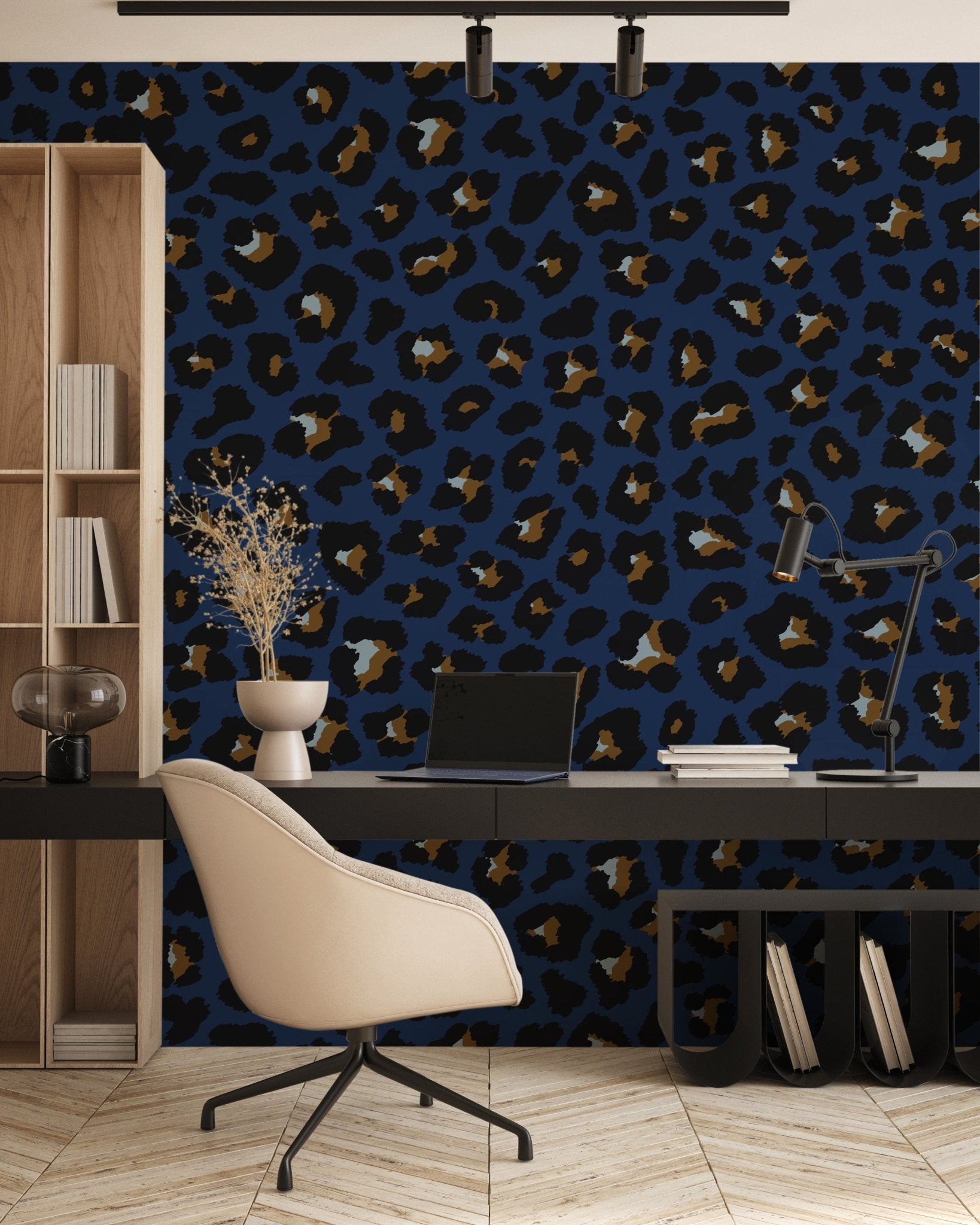 Papier peint design léopard, mural concept, tendance