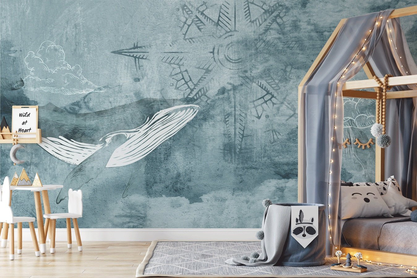 Papier peint enfant baleine en mer - Muralconceptpapier_peint_sur_mesure