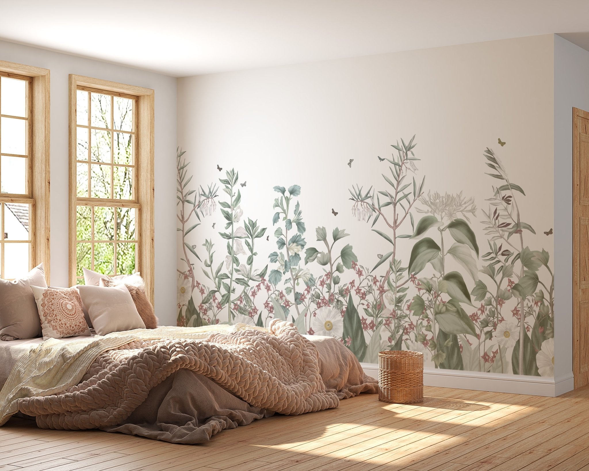 Papier peint fleurs sauvages - panoramique français