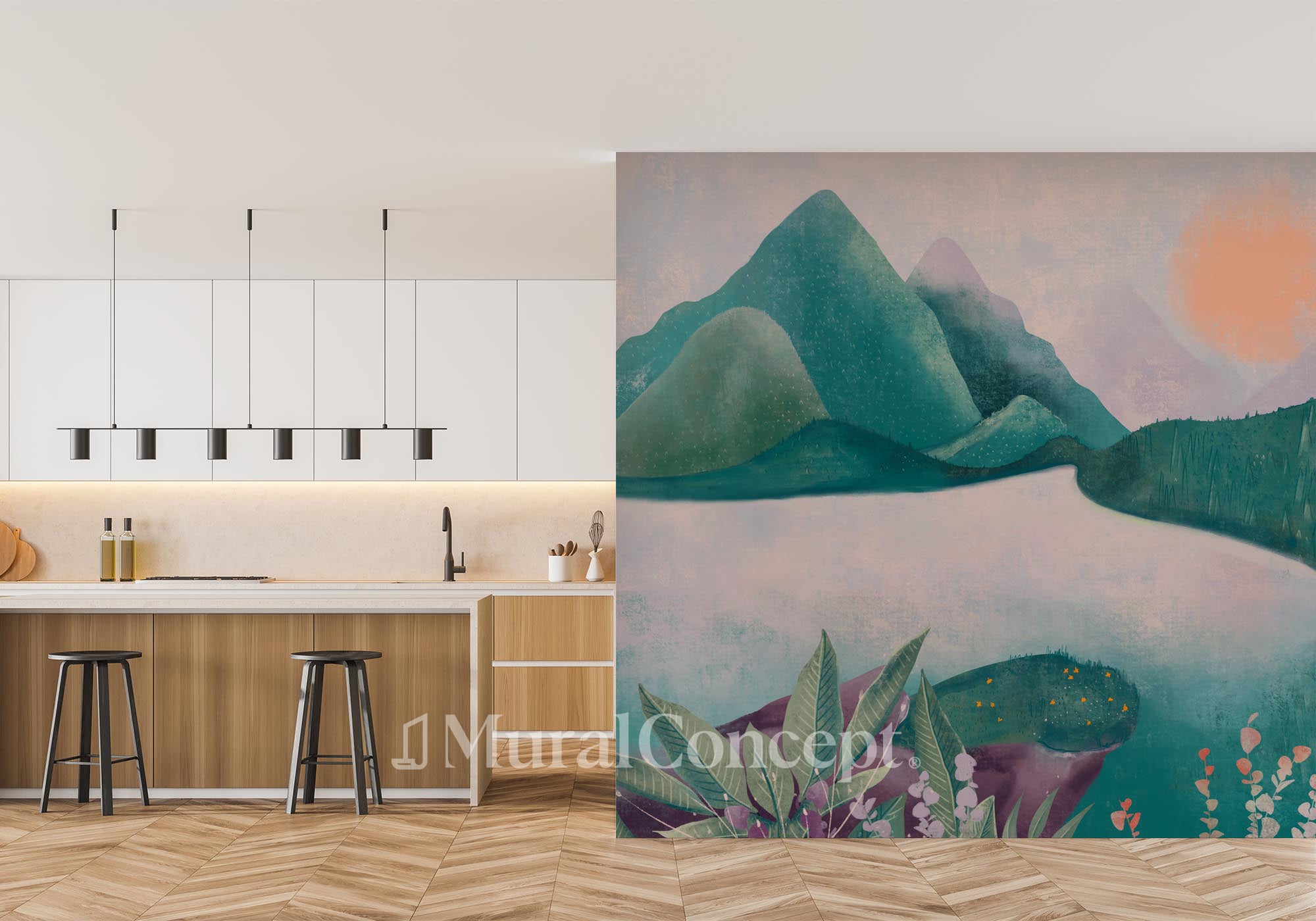 Papier peint beauté de la nature - panoramique français