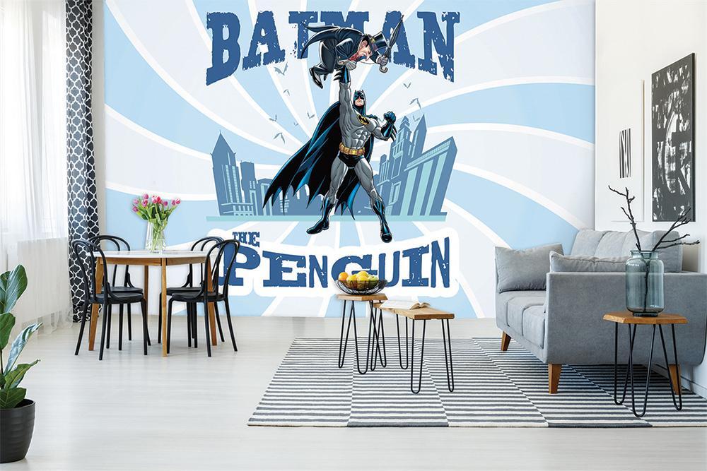 Héro Batman gegen das Penguin BD Combat Panoramic Tapete