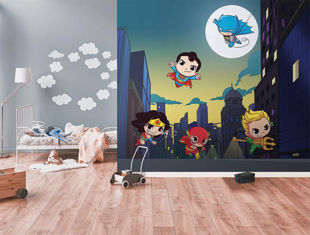 Panoramische Wallpaper Justice League Baby Bd Hero Adventures