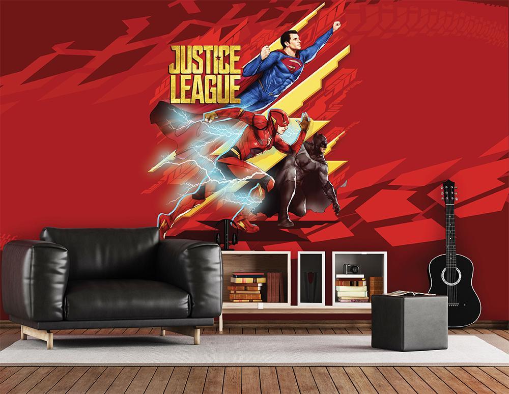 Panoramic Wallpaper Justice League Held bereit, rot zu werden