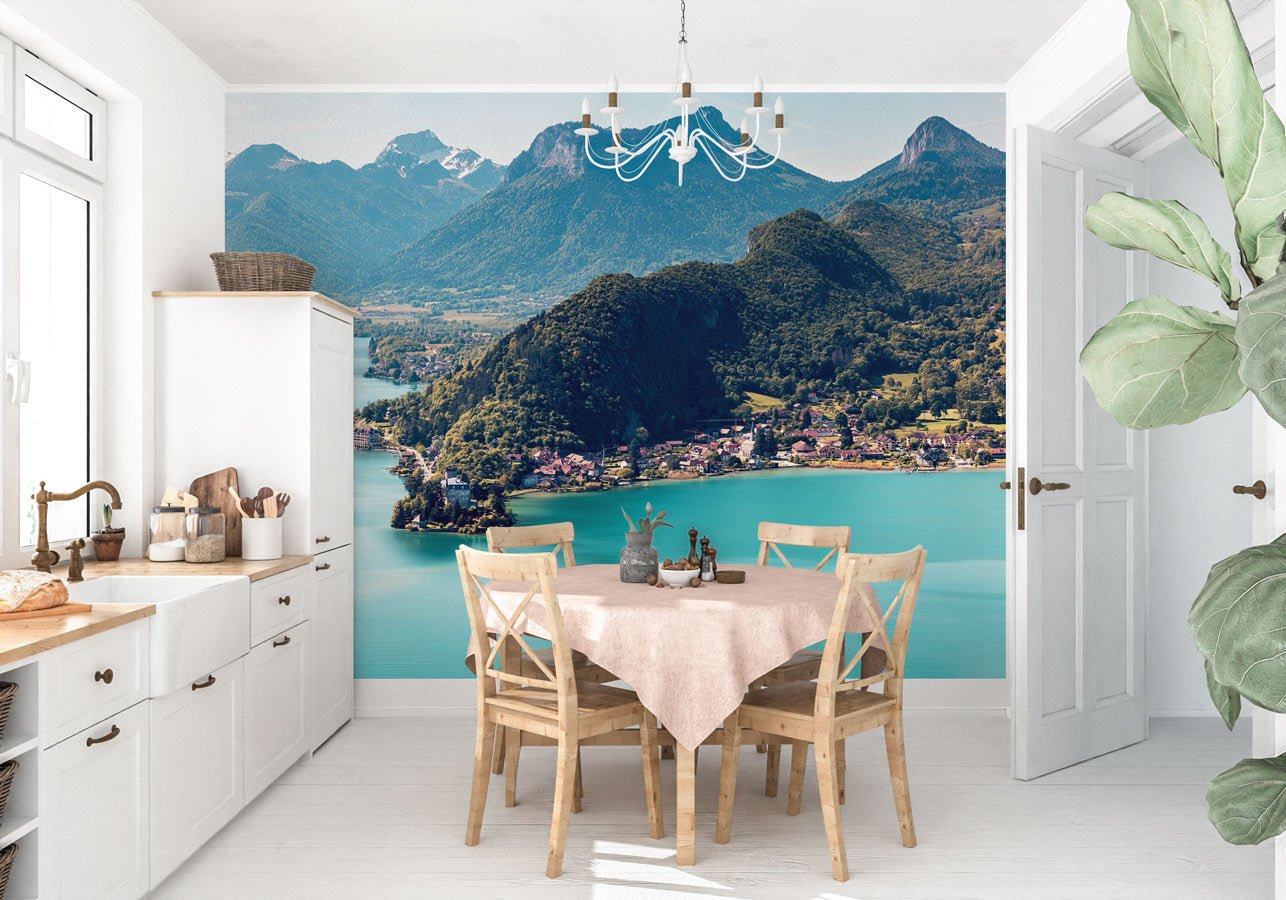 Papier peint photo Annecy chateau Duingt - Muralconceptpapier_peint_sur_mesure