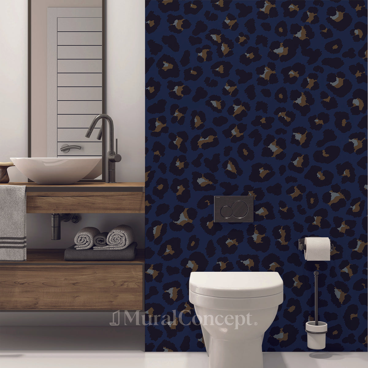 Leopard Design Toilette Tapete