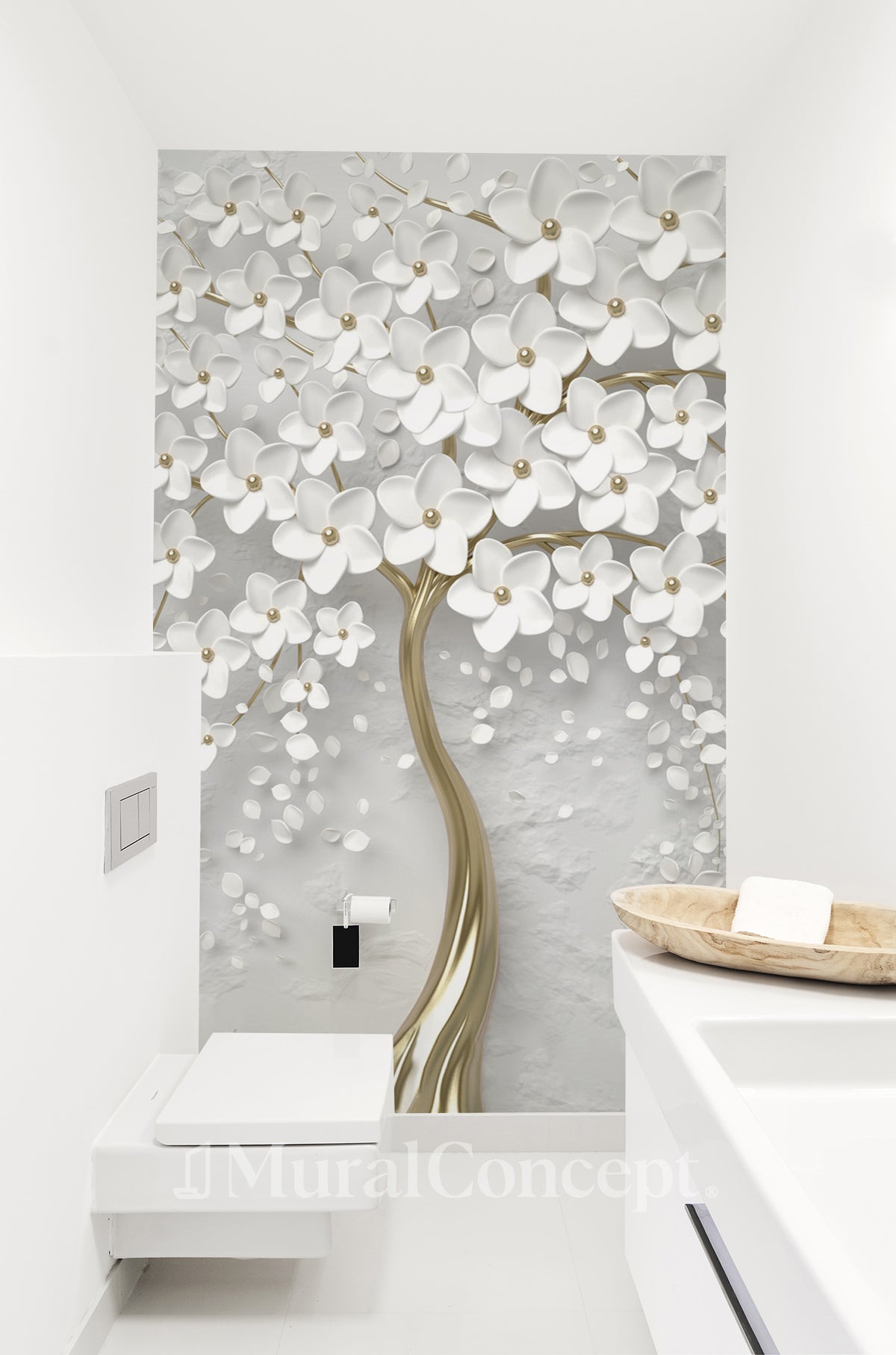 Baum 3D -Toilettenwallpaper