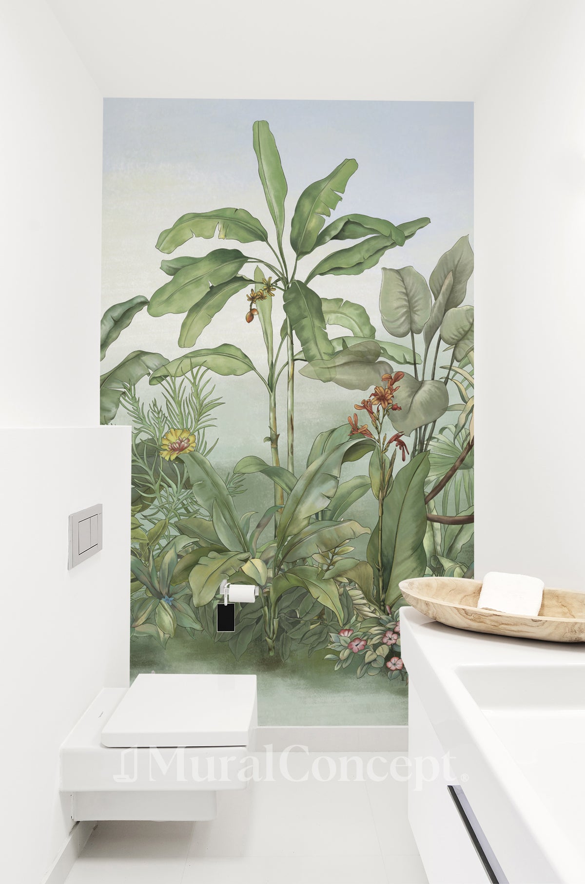 Botanische Gemüse -Toilette Tapete