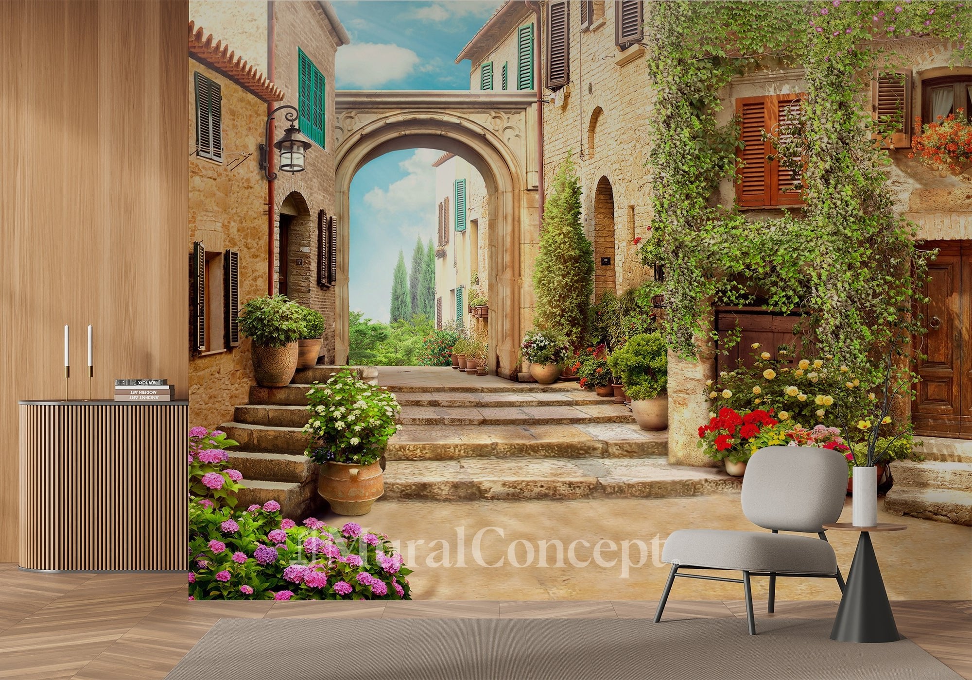 Papier peint Village Typique France - panoramique français