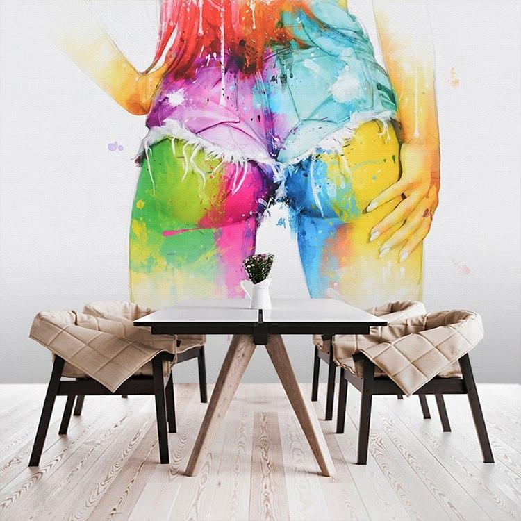 Papier peint  Visage Graffiti Peinture Ado - papier peint sur mesure francais - muralconcept