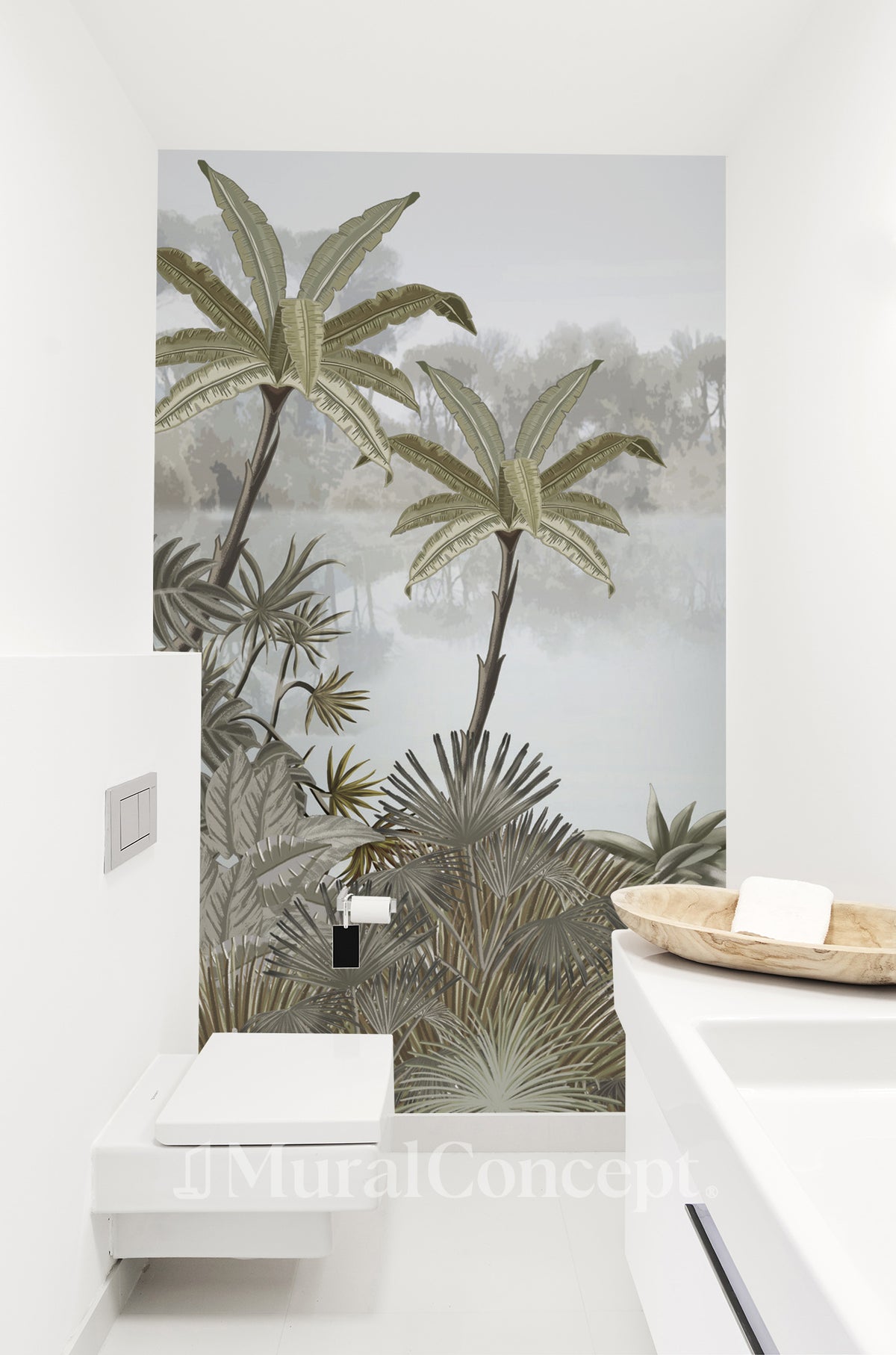 WC Wallpaper Jungle Trend Farbe