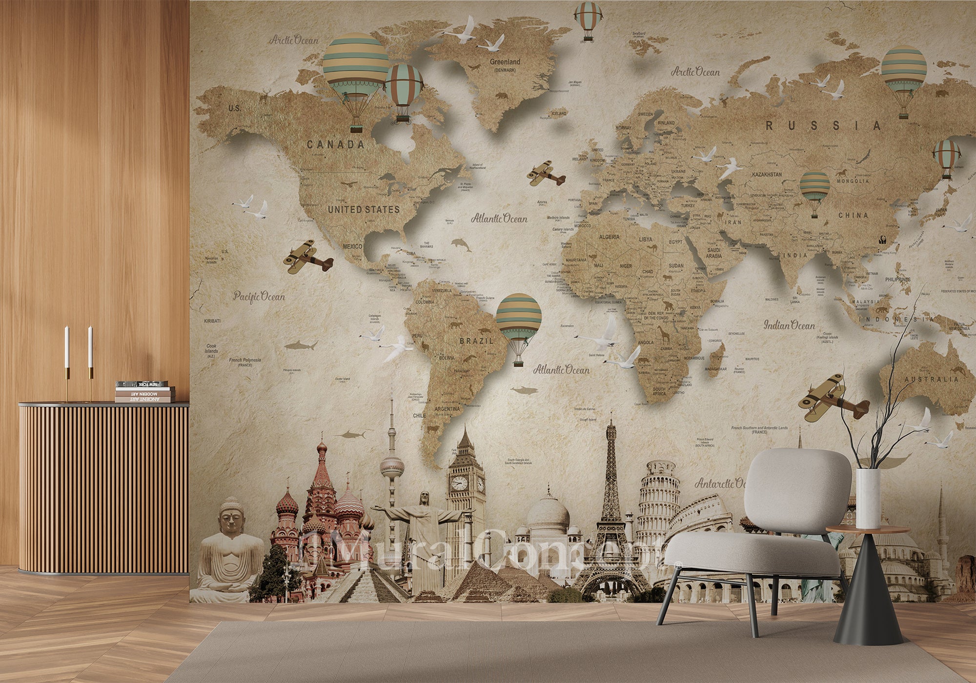 Papier peint World Vintage - panoramique français